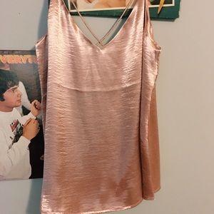 silk pink top !!